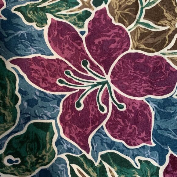 Vintage Hilo Hattie Hawaiian Shirt Camp Collar Tropical Abstract Floral Small - Picture 10 of 11